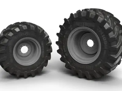 Tractor tires - Trelleborg TM1000 3D model