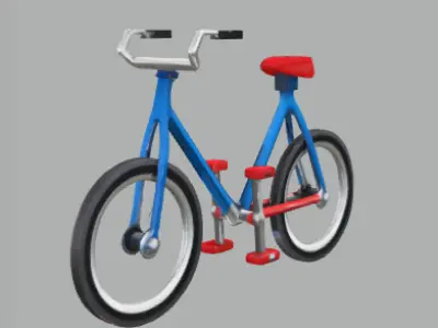 Bicycle Illustration 3D model