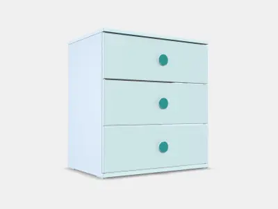 GODISHUS Chest of 3 drawers Low-poly 3D model
