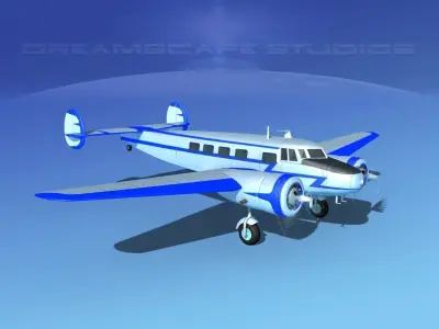 Lockheed L10 Electra Private 1 3D model