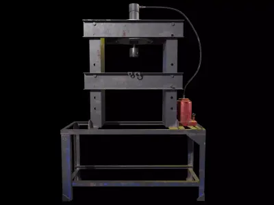 Hand Press Low-poly 3D model