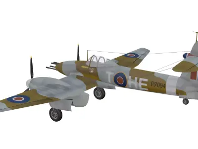 Westland Whirlwind Low-poly 3D model purchase