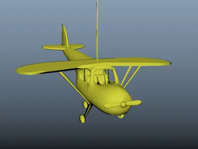 Toy Hanging Plane Low-poly 3D model
