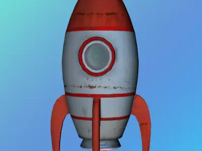cohete rocket ship 3D model