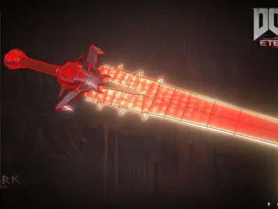 The crucible Blade of doom  Low-poly 3D model