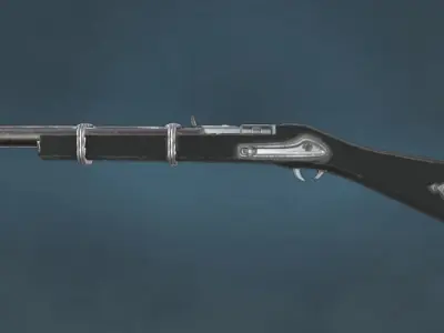 Rifle Fremy SpeedDraw - Rokka  Brave of the Six Flowers FMA3D Free low-poly 3D model