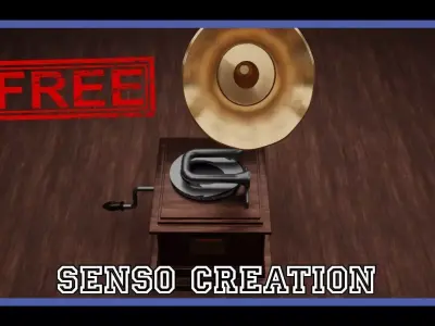 Gramophone Free 3D model