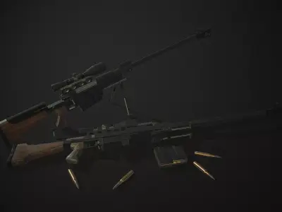PGM Hecate II Low-poly 3D model