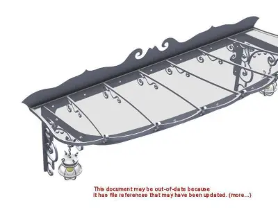 Baroc pergola 3D model