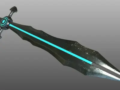 Sci-Fi Sword Low-poly 3D model