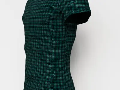 Realistic 3D T-Shirt Model with Fabric Texture Free 3D model