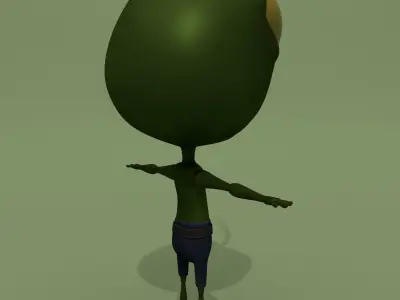 Cartoon Ant Green 3D model