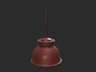 Vintage Oilcan Red painted Old Rusty PBR Free low-poly 3D model
