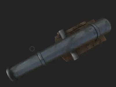 Cannon Low-poly 3D model 4