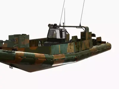barco patrulha  Low-poly 3D model
