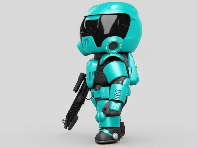 TOON TROOPER DEMO Rigged for Unreal Engine - Unity - MIXAMO Free 3D model