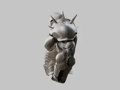 Medieval Armor Spiked Steel Low-poly 3D model