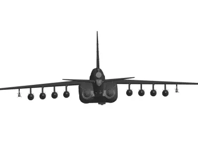Su-25 fighter jet 3D model