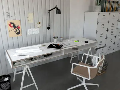 Office Workspace 3D model