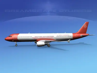 Airbus A321 Air Canada 65 3D model