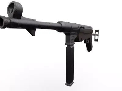 MP40 World War 2 Gun Low-poly 3D model