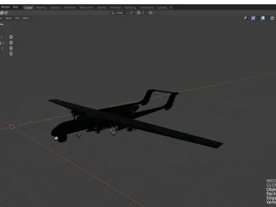 ANKA 2 UAV 3D model