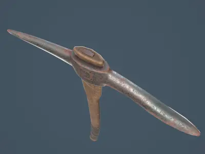 Old Rusty Pickaxe Low-poly 3D model