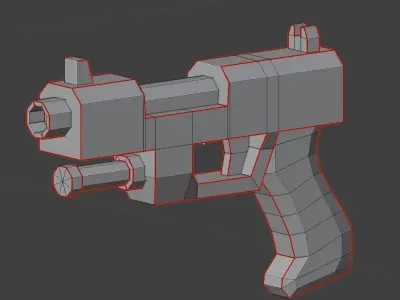 Lowpoly Demo Gun Free low-poly 3D model