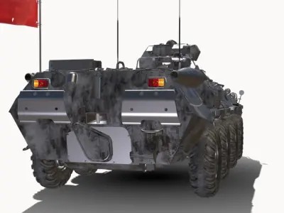 btr80 a 8x8 russia Low-poly 3D model