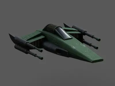 Spaceship scifi starship futuristic spacecraft space millitary  Low-poly 3D model
