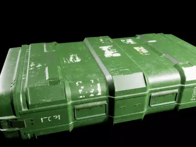 Military transport case Low-poly 3D model