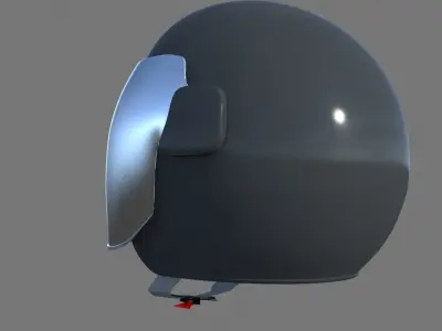 basic motor bike helmet high poly 3D model