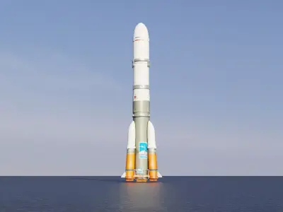 Rocket Launch Animation  3D model