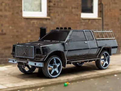 Armored Off-Road Pickup Truck 3D model