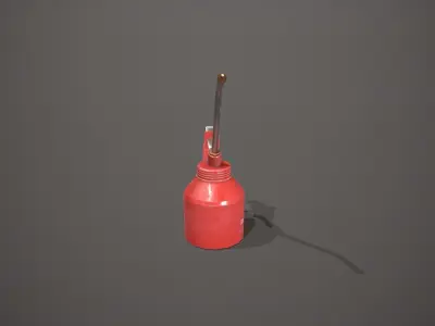 Red Oil Can Low-poly 3D model