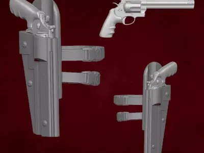 SW 500 Magnum STL Files for Action Figures 3D print model