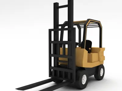 forklift 3D truck Low-poly 3D model