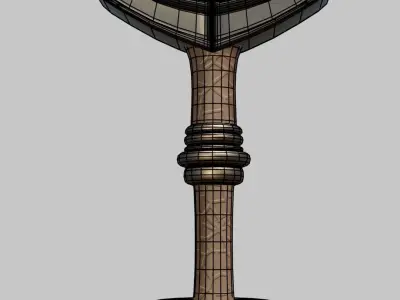 straight classic Germanic sword high 3D model