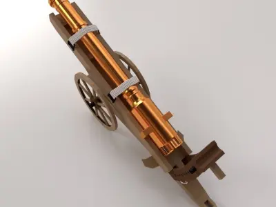 Spingarde antique cannon 3D model