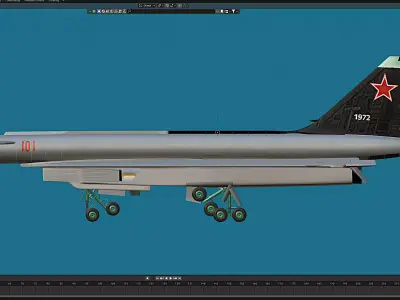 T-4 bomber Free 3D model