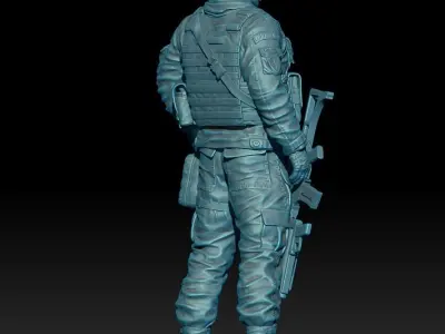 SPANISH SOLDIER IN AFGHANISTAN 02 3D print model