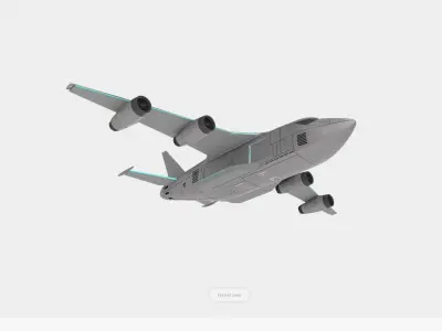 cgt transport aircraft 007 Low-poly 3D model