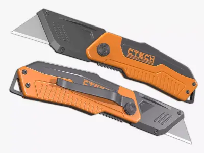 Utility Knife Low-poly 3D model buy