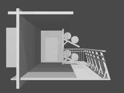 ship deck Low-poly 3D model
