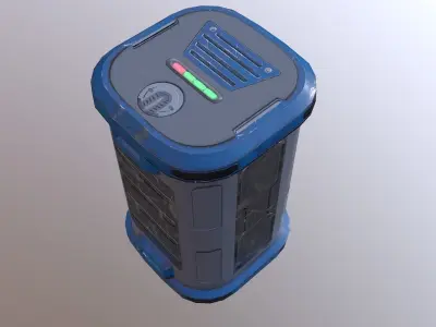 Sci-fi barrel  container Low poly Low-poly 3D model
