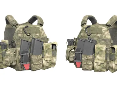 MILITARY WAS DCS Plate Carrier Vest V3 Low-poly 3D model
