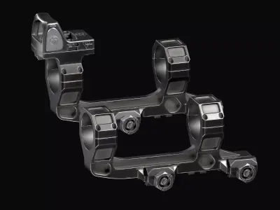 Super Precision scope mount with TRIJICON RMR red dot sight Low-poly 3D model