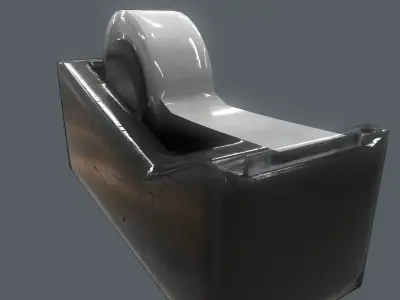 White Tape Low-poly 3D model