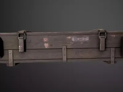 Military box Low-poly 3D model 13