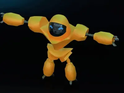 Lowoply scifi robot Free low-poly 3D model